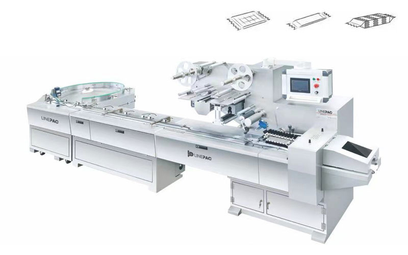 Automatic turntable feeding flow wrapping machine LP L550R
