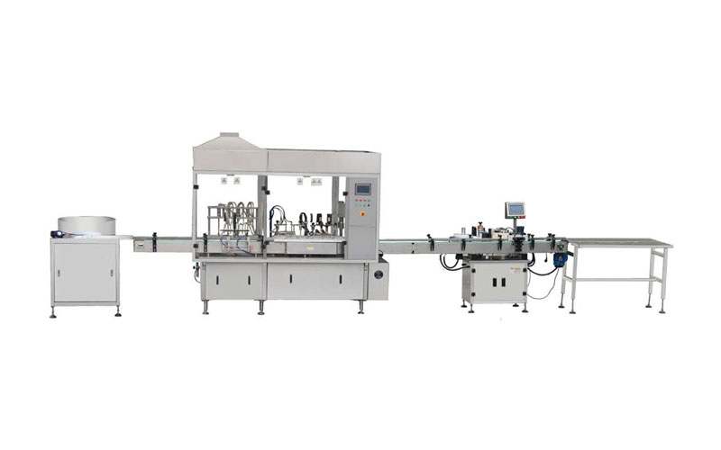 Liquid automatic rotating small volume filling line