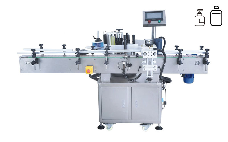 automatic vertical round bottle positioning labeling machine