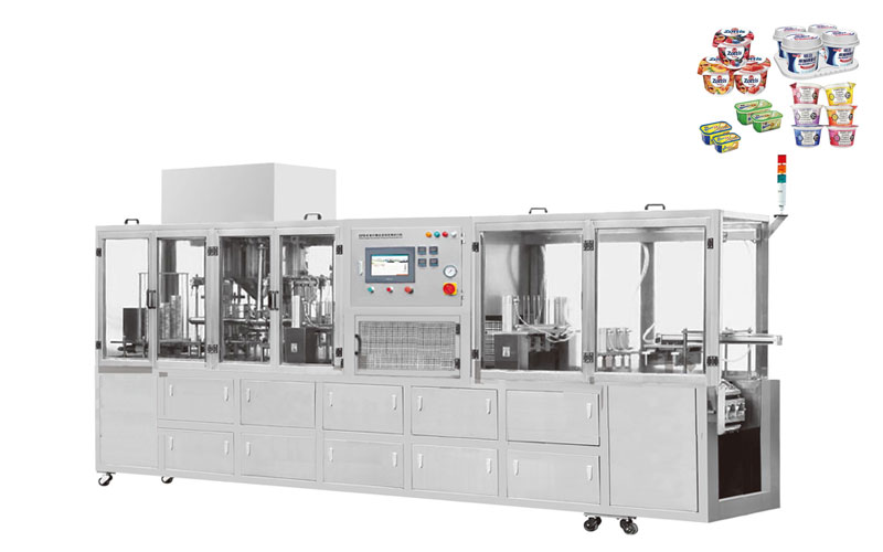Pre-cut foil lid Cup Auto Filling Sealing and Coving Machine