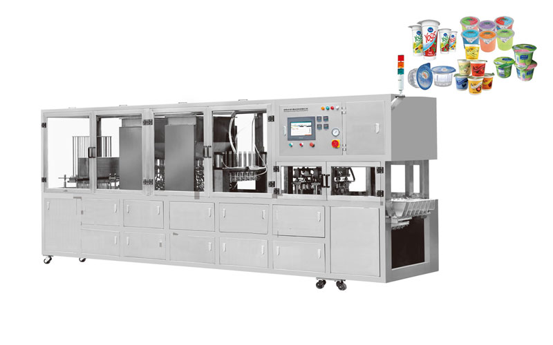 Pre-cut foil lid Cup Type Auto Filling and Sealing Machine