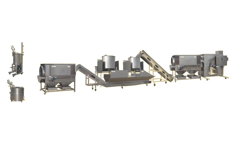 American mushroom popcorn production line